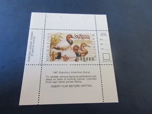 Mint NH 1987 Washington State Duck Stamp Booklet WA 2a - Bild 1 von 2