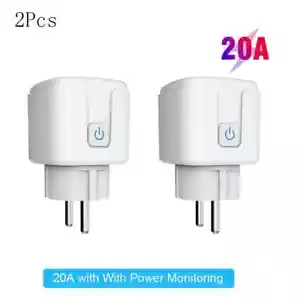 20A x 2 Stück TUYA WiFi Smart Life Socket Plug Steckdosen Buchsen Alexa Google - Bild 1 von 5