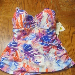 Profile by Gottex Swimwear Tangier Tankini Swim Top Soft Cup Women's Size 36D - Picture 1 of 10
