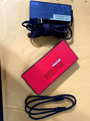 Estación de acoplamiento Lenovo ThinkPad 40AS0090US USB-C Gen 2 (Modelo: LDC-G2) USADA Foto 1 de 2