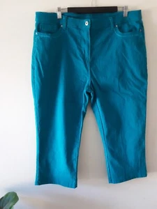 Millers Jeans Womens Size 18 Crop W39 Aqua Denim 3/4 Pants Pockets Zip Fly - Bild 1 von 11