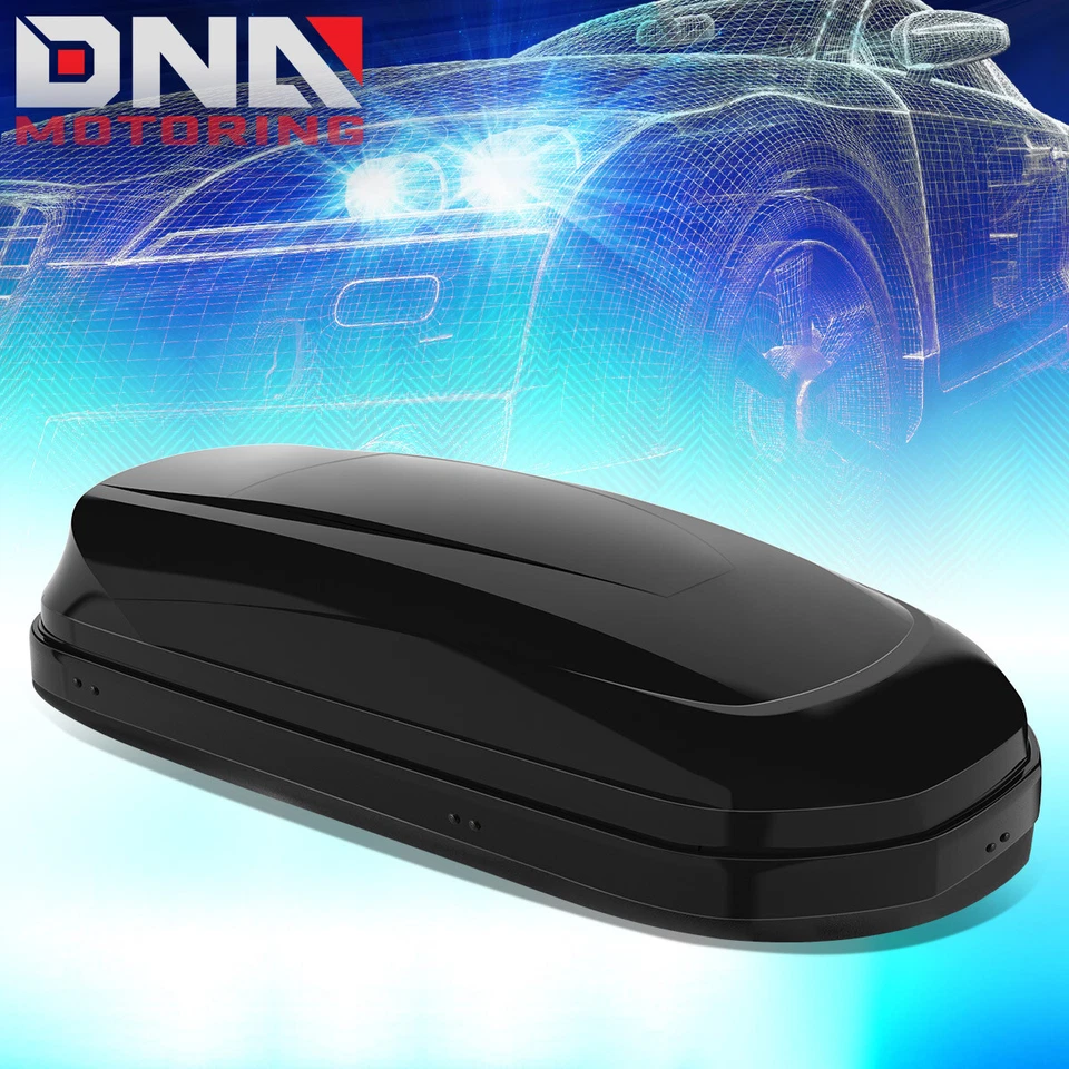 Porta-bagagens de carga resistente ABS teto veículo caixa de armazenamento com trava brilhante - Imagem 1 de 4