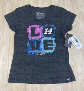 Youth LOVE Tony Stewart #14 NASCAR Racing Kid LARGE Girls NEON Heathered Tee NWT - Picture 1 of 7