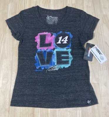 Camiseta jaspeada de neón Youth LOVE Tony Stewart #14 NASCAR Racing Kid PEQUEÑAS niñas nueva con etiquetas Foto 1 de 4
