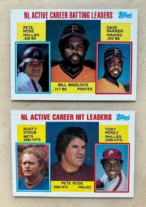 (2) Pete Rose - 1984 Topps #701 #702 - Philadelphia Phillies MLB Hit King - Picture 1 of 2