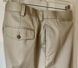 L.L. Bean NWOT Mens Khaki Beige Pants 44 x 35 Classic Fit Flat Front - Picture 1 of 5