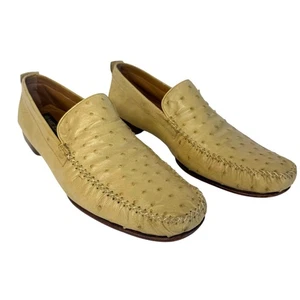 Mocasín sin cordones Mezlan para hombre color tostado avestruz talla 11 EE. UU. España zapatos de vestir para conducir - Imagen 1 de 12