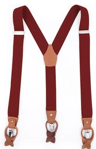 Men's Suspenders with Convertible Clip, Clip End and Strap Dual purpose - Picture 1 of 4
