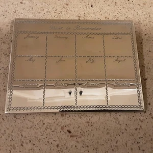 Calendario de escritorio Topacio Portugal plata esterlina .925 forma rara - Imagen 1 de 10