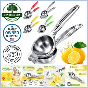 Spremiagrumi Acciaio Inox Grande Spremiagrumi Pressa Manuale Utensile Bar Cucina - Foto 1 di 9