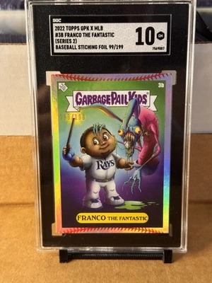 2022 Topps MLB X GPK Wander Franco The Fantastic Baseball Stitch #3b /199 sgc 10 - Image 1 of 3