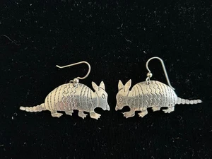 ORECCHINI ARMIDILLO vintage ELWOOD REYNOLDS argento sterling firmati nativi americani - Foto 1 di 4