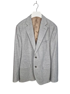 Vitale Barberis Canonico Grey Wool Blazer Jacket 44" Chest Regular Half Canvas - Image 1 of 4