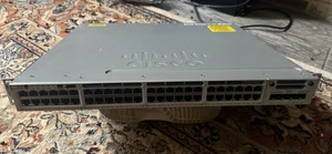 CISCO WS-C3850-12X48U-S 48 Port UPoE W/ 2-1100WAC POWER SUPPLIES USED NETWORK - Picture 1 of 6