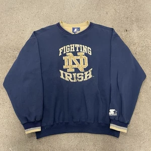 Sudadera vintage Notre Dame Fighting Irish Starter talla grande - Imagen 1 de 6