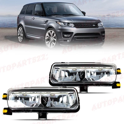 Pair L+R Side LED DRL Fog Lights Lamps For Land Range Rover Sport 2014-2017 - Image 1 of 4