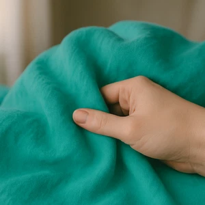 Tiffany Blue Linen Fabric by the Yard – Premium Quality for Sewing & Décor - Picture 1 of 10