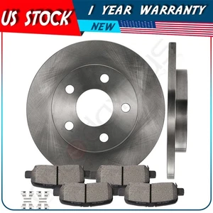 Rear Solid Brake Rotors And Ceramic Pads For 2012-2013 Chevrolet Impala 3.6L - Picture 1 of 9