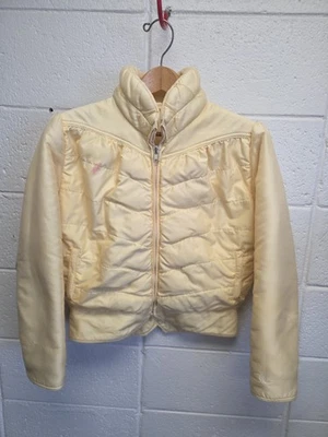 De Colección Años 80 ROBBE ROPA DE ESQUÍ Amarillo Esquí Nieve Puffer Chaqueta Talla S/M? Hecho en USA Foto 1 de 4