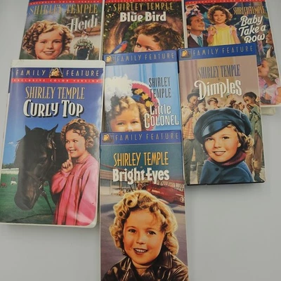 Lot (7) Shirley Temple VHS Tapes See Description  Foto 1 de 2