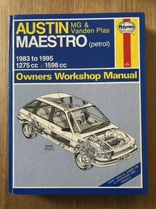 Haynes Austin Maestro Petrol MG Vanden Plas 1983 to 1995 Owners Workshop Manual - Picture 1 of 5