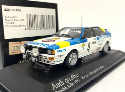 Minichamps Audi Quattro 1982 Swedish Rally diecast 1:43 scale model car - Image 1 of 4