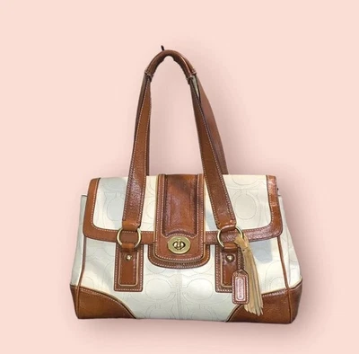 COACH Y2K Vintage Hampton Leather Carryall Tote Bag Purse 11332 EUC - Image 1 of 4