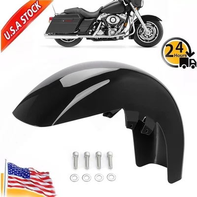 Front Wheel Fender Mudguard For Harley Touring Road King Street Glide 1989-2013 Foto 1 de 4