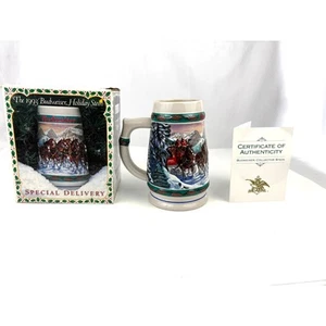 1993 Budweiser Holiday Stein Collection Special Delivery Anheuser-Busch Beer  - Picture 1 of 19