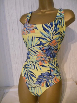 YELLOW / BLUE F&F TROPICAL SWIMSUIT SIZE 16 SWIMWEAR - Image 1 of 2