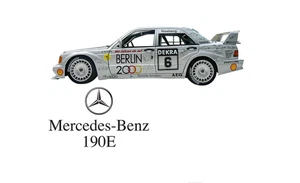 1:10 RC Clear Body Shell KIT - Mercedes 190E with extras +Berlin 2000 Livery - Picture 1 of 16