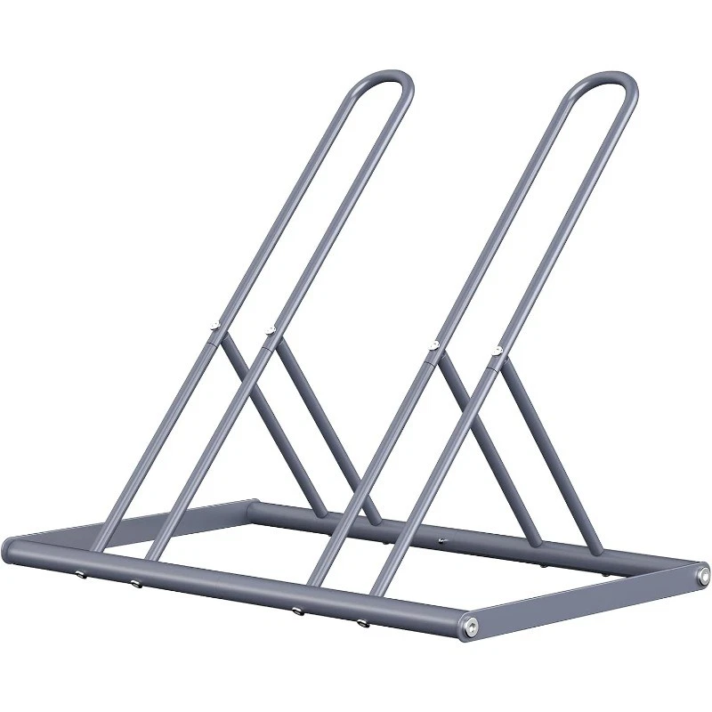 Soporte de bicicleta de alta resistencia para garaje, exterior para portabicicletas de piso de montaña, plateado Foto 1 de 4