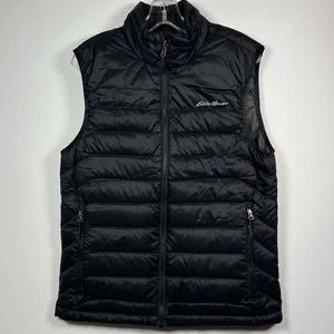 Chaleco acolchado Eddie Bauer para hombre pequeño negro ligero bolsillos con cremallera completa L - Imagen 1 de 6