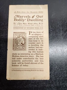 Marvels Of Our Bodily Dwelling By Mary Wood-Allen 1920s Advertising Pamphlet - Picture 1 of 5