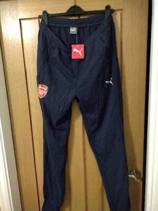 Arsenal Puma Navy Jogger Pans On Men's Large New With tags - Picture 1 of 6