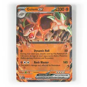Pokemon - Golem ex - 076/165 - Scarlet & Violet: 151 - Half Art Card - Picture 1 of 1