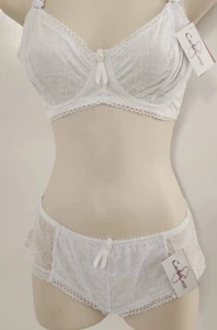 Cache Coeur Wireless White Maternity Nursing Bra Size 14E Lingerie Set - Picture 1 of 10