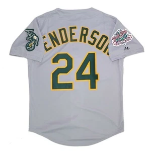 Rickey Henderson Oakland Athletics 1989 World Series Grey Road Men's Jersey - Picture 1 of 8