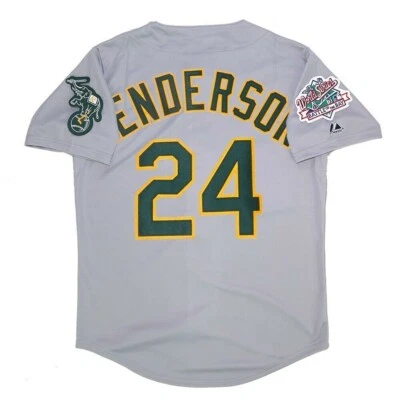 Rickey Henderson Oakland Athletics 1989 World Series Grey Road Men's Jersey - Image 1 of 4