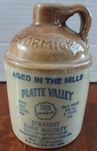 Vintage McCormick Platte Valley Straight Corn Whiskey Jug 5” - Picture 1 of 4