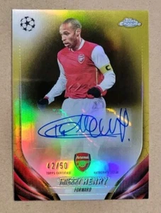 2023-24 Topps UCC CA-TH Gold Refractor Thierry Henry Auto /50 NM+ - Picture 1 of 2