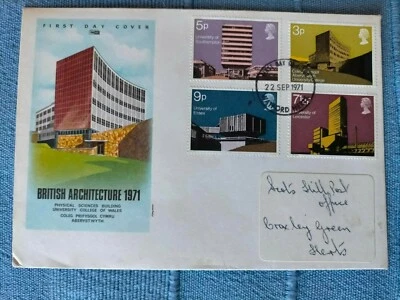 1971 Sep BRITISH ARCHITECTURE FDC Postmark FDI Watford Herts - Image 1 of 2