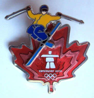 WINTER OLYMPIC GAMES VANCOUVER, CANADA 2010 - FREESTYLE SKIING TWO LEVELS PIN - Image 1 of 2