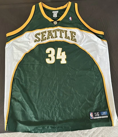 Reebok Seattle Sonics Ray Allen Men’s Authentic Green Jersey Size 56 3XL Cover