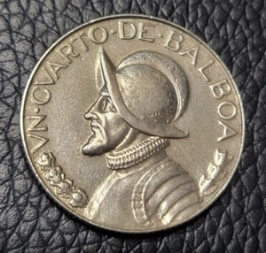 1966 Panama ¼ Balboa Coin - Picture 1 of 2