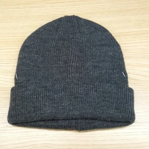 CLUB ROOM Mens Beanie Hat Gray Cuffed Stretch Knit - Picture 1 of 3