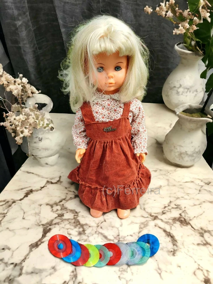 ZAPF CREATION SPRECHPUPPE CESSILE XXL 60 CM VINTAGE 1981 MIT SCHALLPLATTEN - Bild 1 von 1