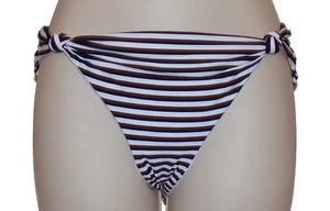 Coco Rave black white striped bikini bottom size L swimsuit new - Picture 1 of 4