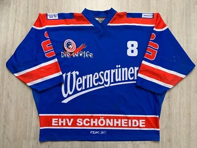 EHV Schönheide Wölfe Eishockey Trikot Germany Hockey Jersey XL Reebok #8 ENGLER - Bild 1 von 4