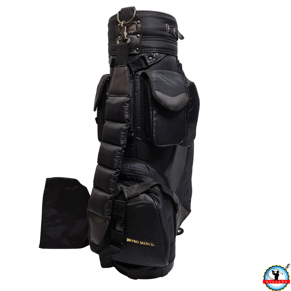 Bolsa de carro de golf PRO SELECT | Divisor de 6 vías | Negra con capucha para lluvia Foto 1 de 4